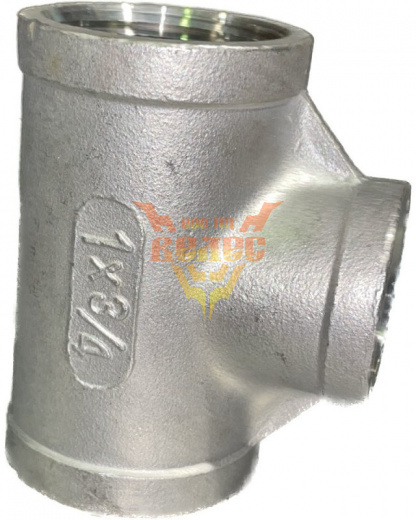 Тройник 25х20 (1"х3/4") (33,7х26,9х1,5)S AISI 304 ISO 4144 ВР-ВР-ВР