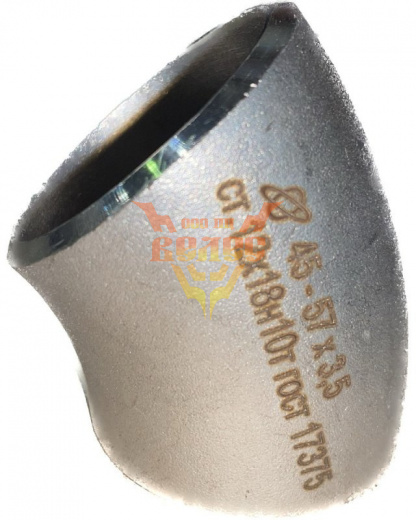 Отвод 45-57х3,5 ст.12х18н10т геом. по ГОСТ 17375